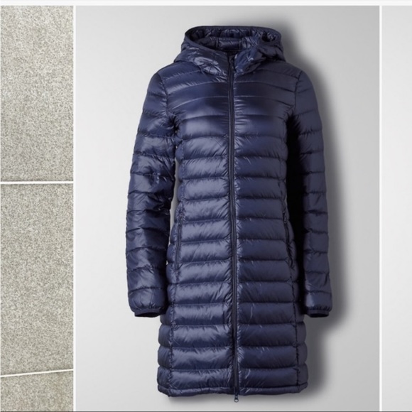 Aritzia | Tna Botanie Long Puffer Jacket - NAVY BLUE XXS - Picture 2 of 6